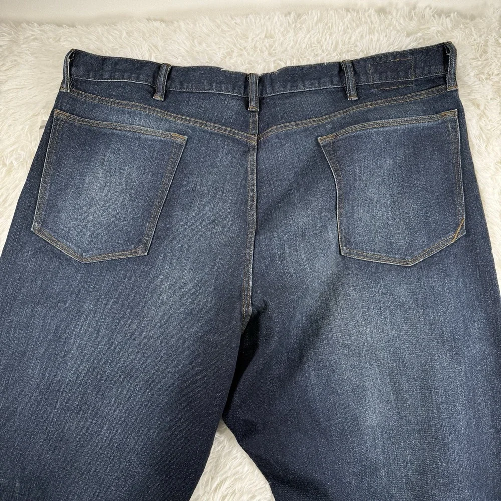 Banana Republic Straight Fit Jeans Mens Size 44x32 Indigo Preppy Casual Fade NWT